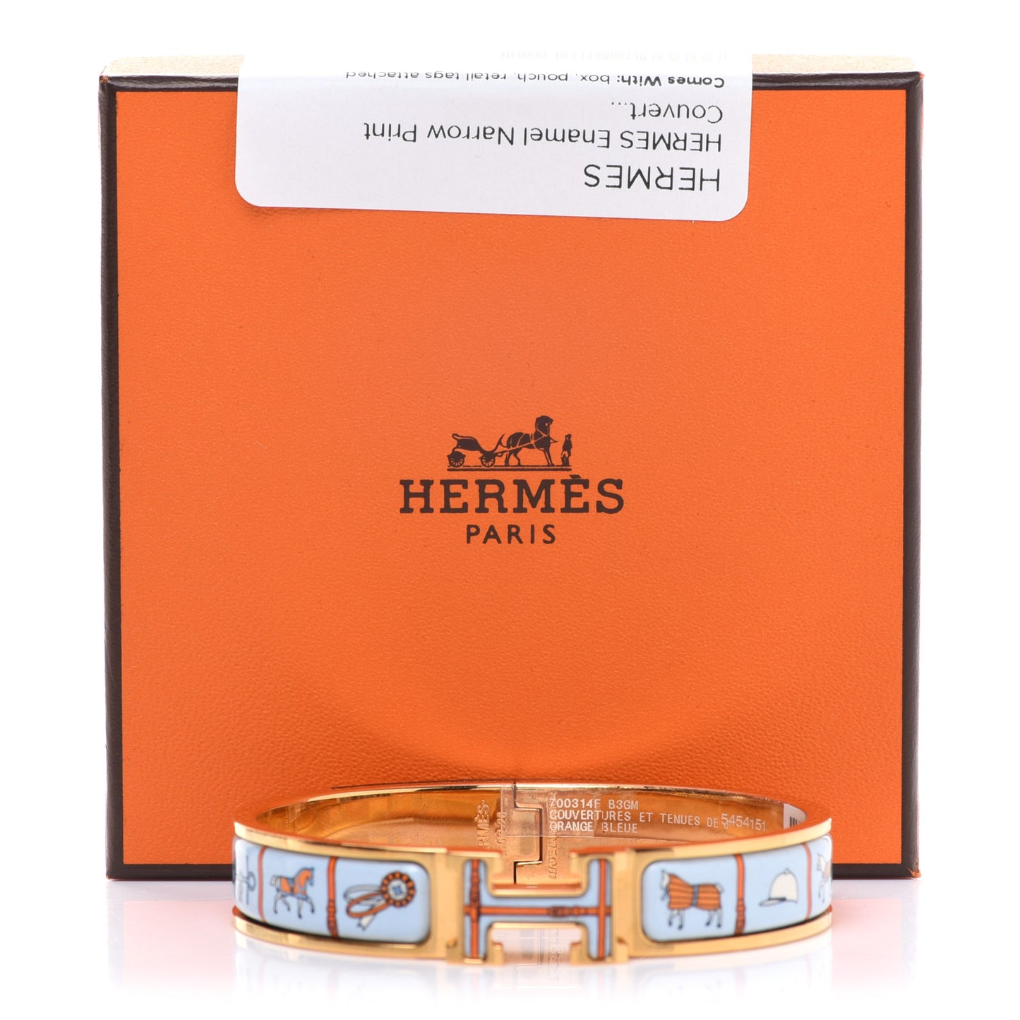 Enamel Printed Narrow Couvertures et Tenues de Jour GM Orange Blue