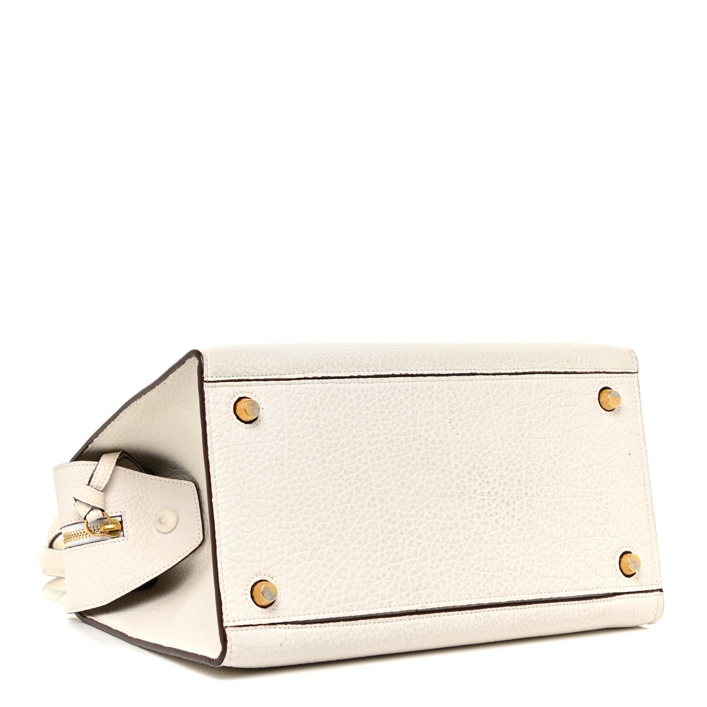 Bullhide Calfskin Medium Ring Bag White