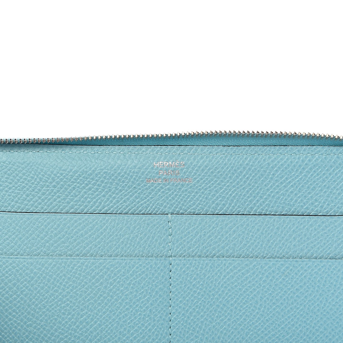 Epsom Printed Silk Flamingo Party Soie-Cool Wallet Mykonos Bleu Atoll