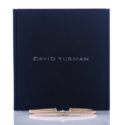 David Yurman 18K Rose Gold Diamond 3mm Renaissance Center Station Bracelet 5 of 5
