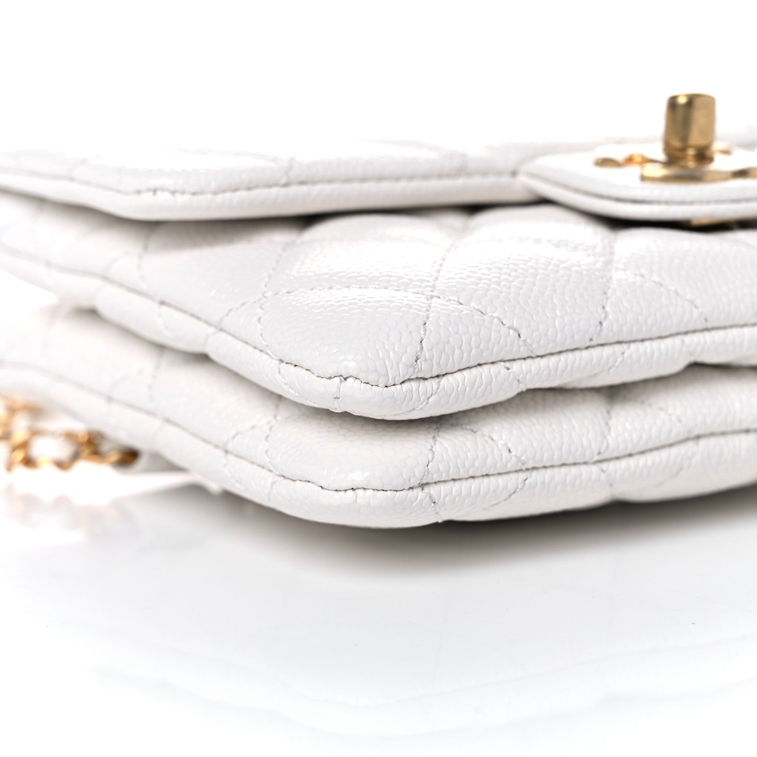 Chanel Shiny Caviar Pick Me Up Flap Belt Bag White 8 of 10