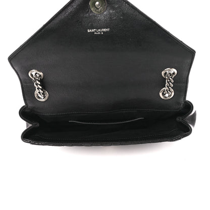 Saint Laurent Sheepskin Tri-Quilt Monogram Medium College Bag Black 5 of 11