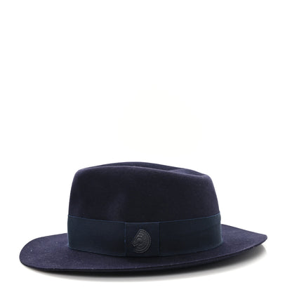 Hermes Felt Calfskin Balthazar Hat 59 Marine 4 of 9
