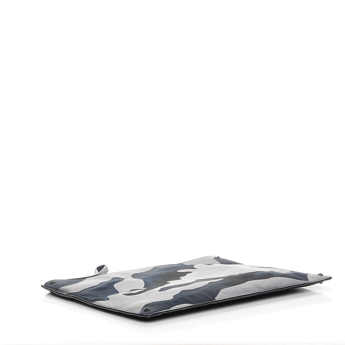 Nappa Canvas Camouflage Large Zip Pouch Blue