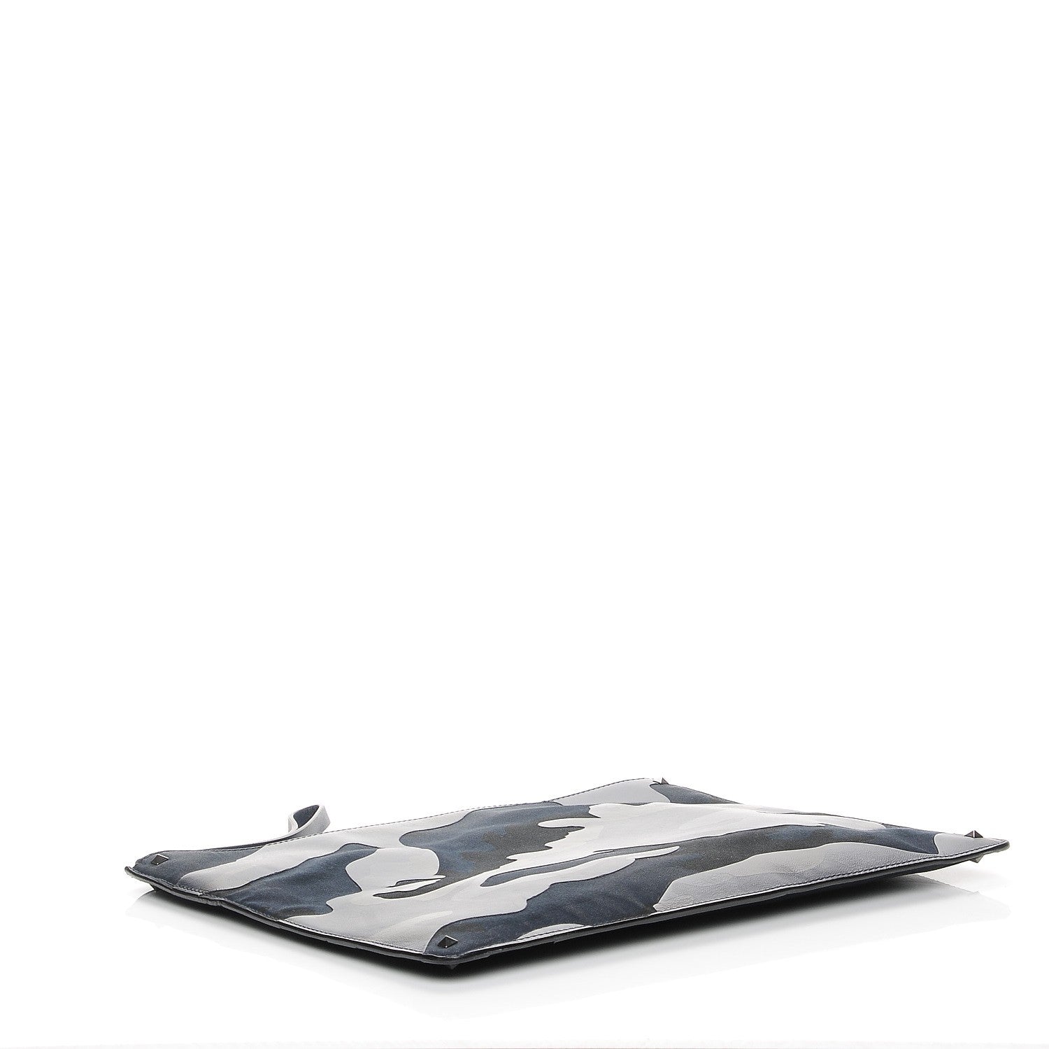 Valentino Garavani Nappa Canvas Camouflage Large Zip Pouch Blue 4 of 7