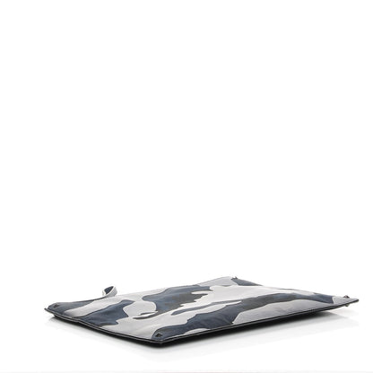 Valentino Garavani Nappa Canvas Camouflage Large Zip Pouch Blue 4 of 7