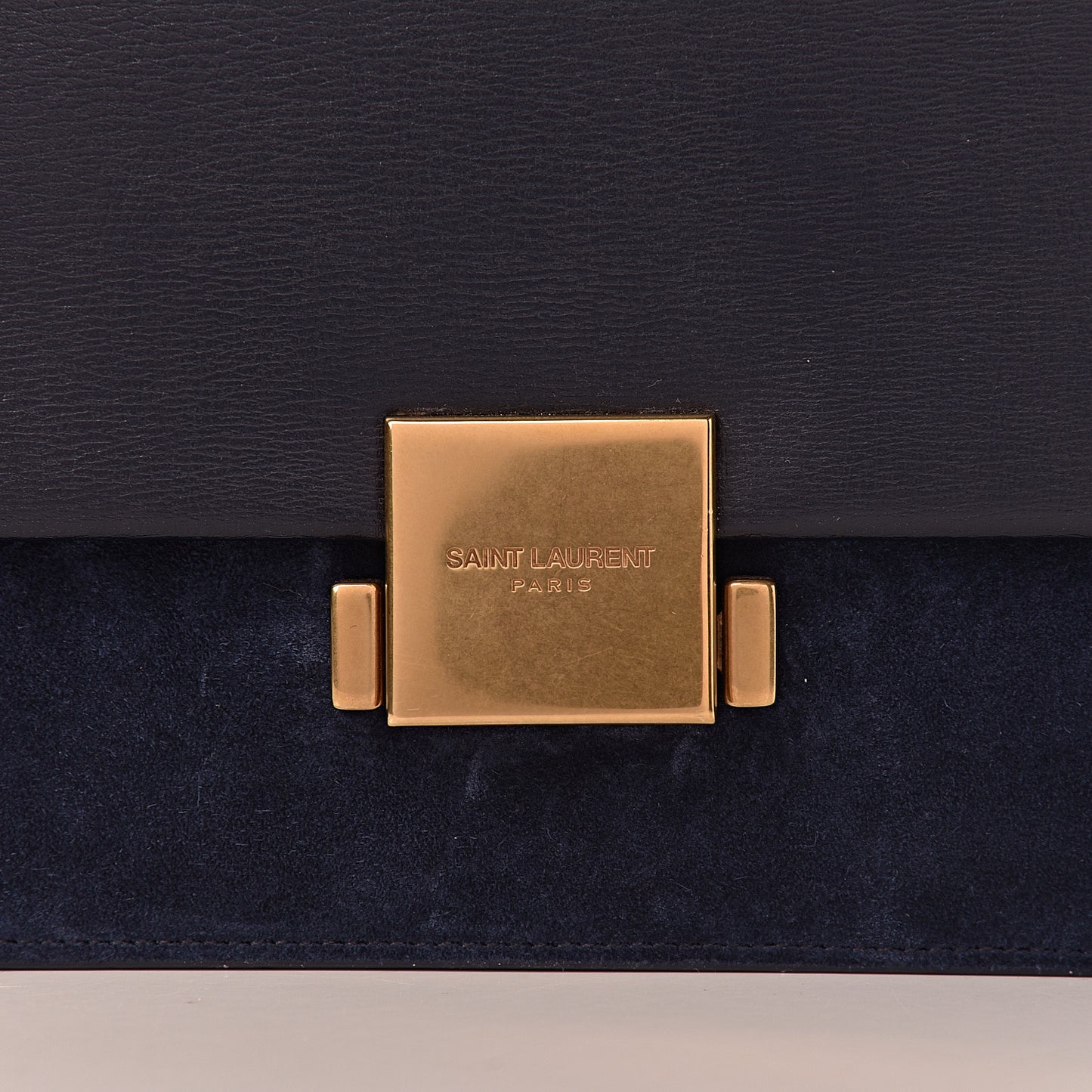 Smooth Calfskin Suede Medium Bellechasse Navy