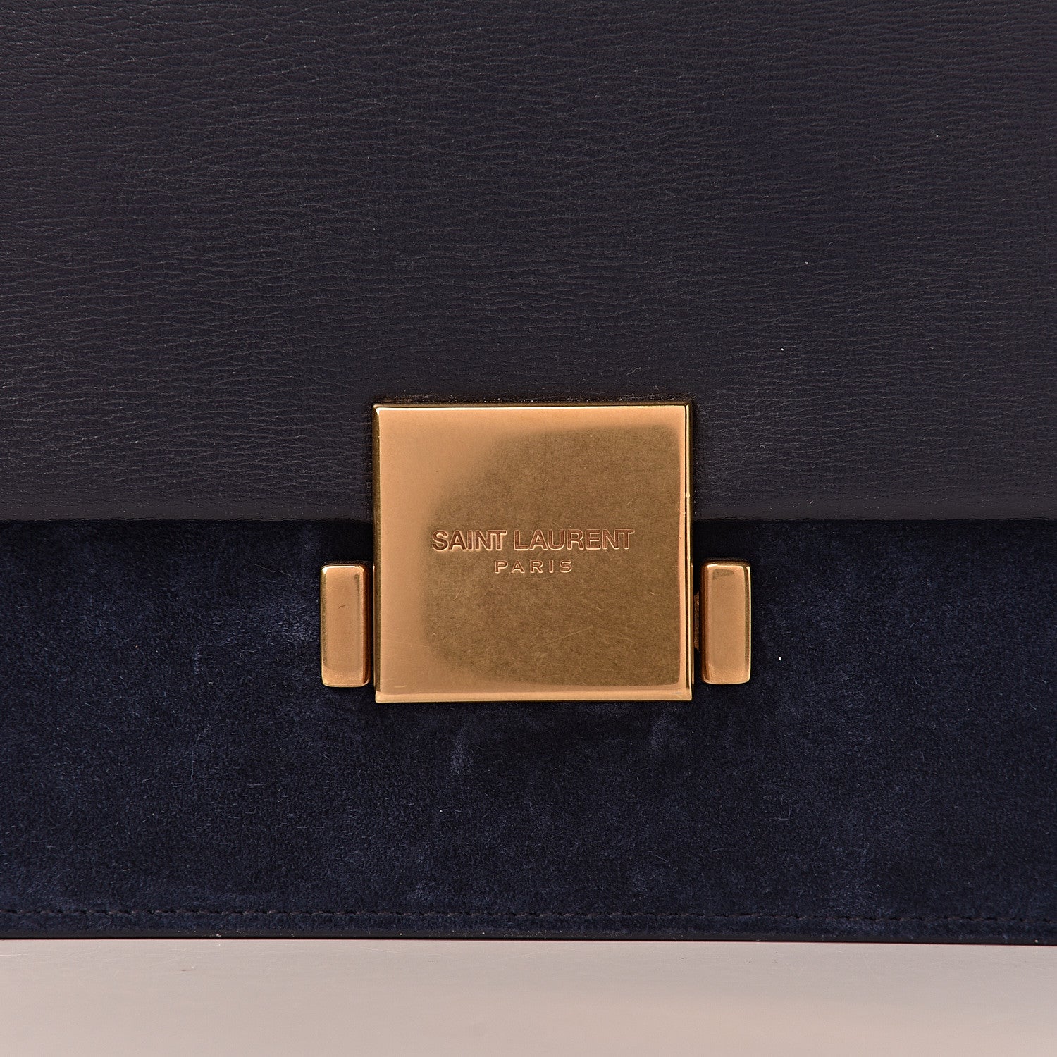 Saint Laurent Smooth Calfskin Suede Medium Bellechasse Navy 11 of 11