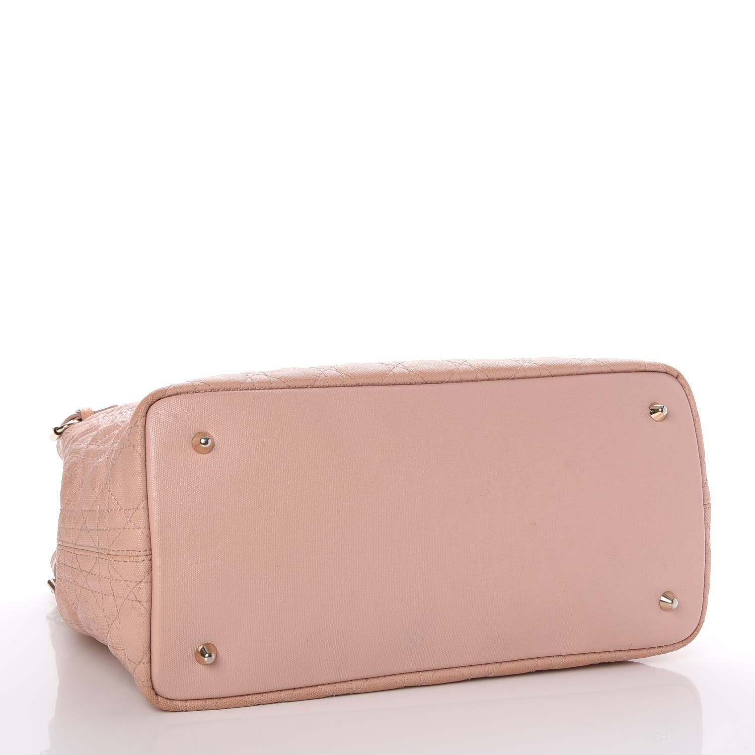 Christian Dior Coated Canvas Cannage Medium Panarea Tote Rosato 4 of 7