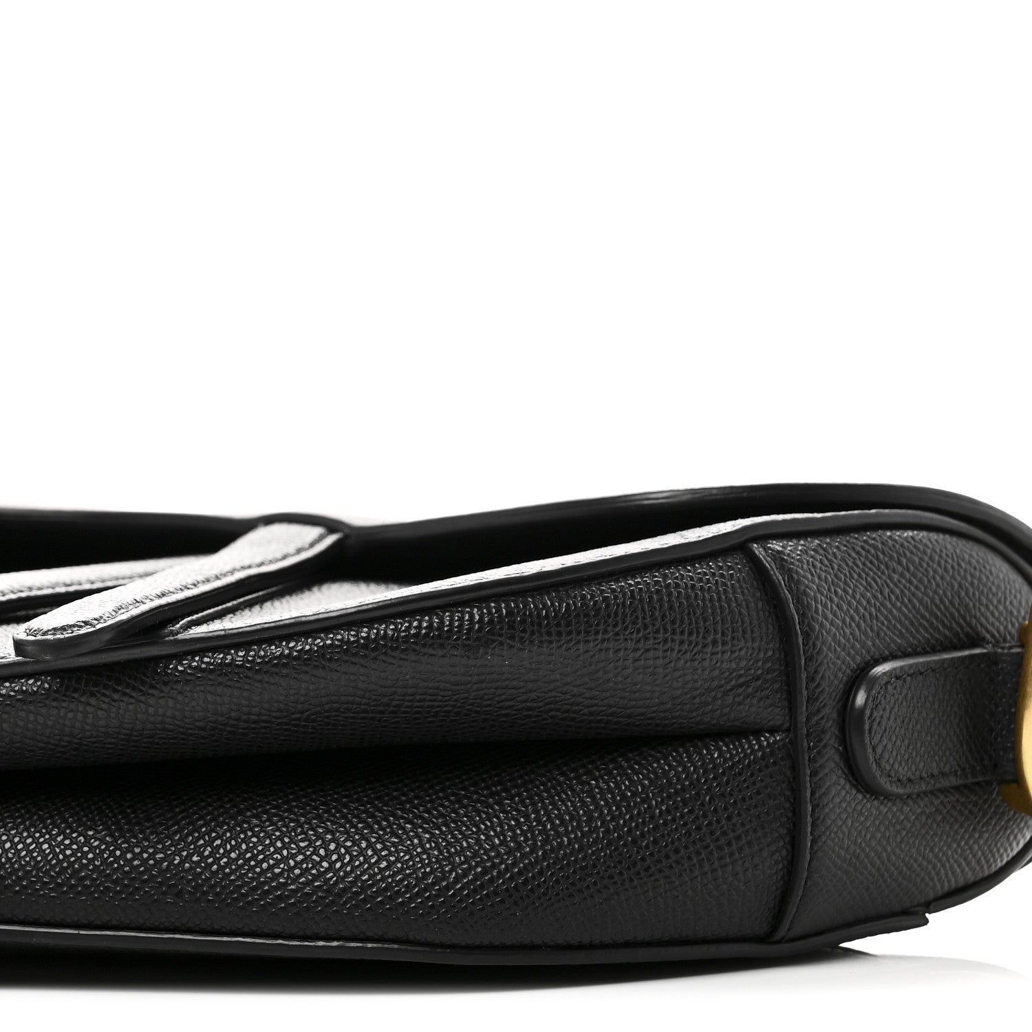【送料無料】【美品】Christian Dior ブラックレザー 41 Christian Dior Grained Calfskin Saddle Bag Black 1855691
