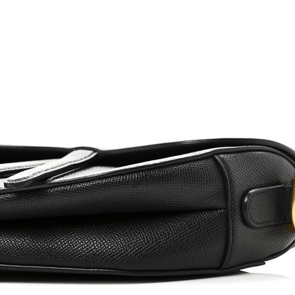 Christian Dior Grained Calfskin Saddle Bag Black 10 of 10