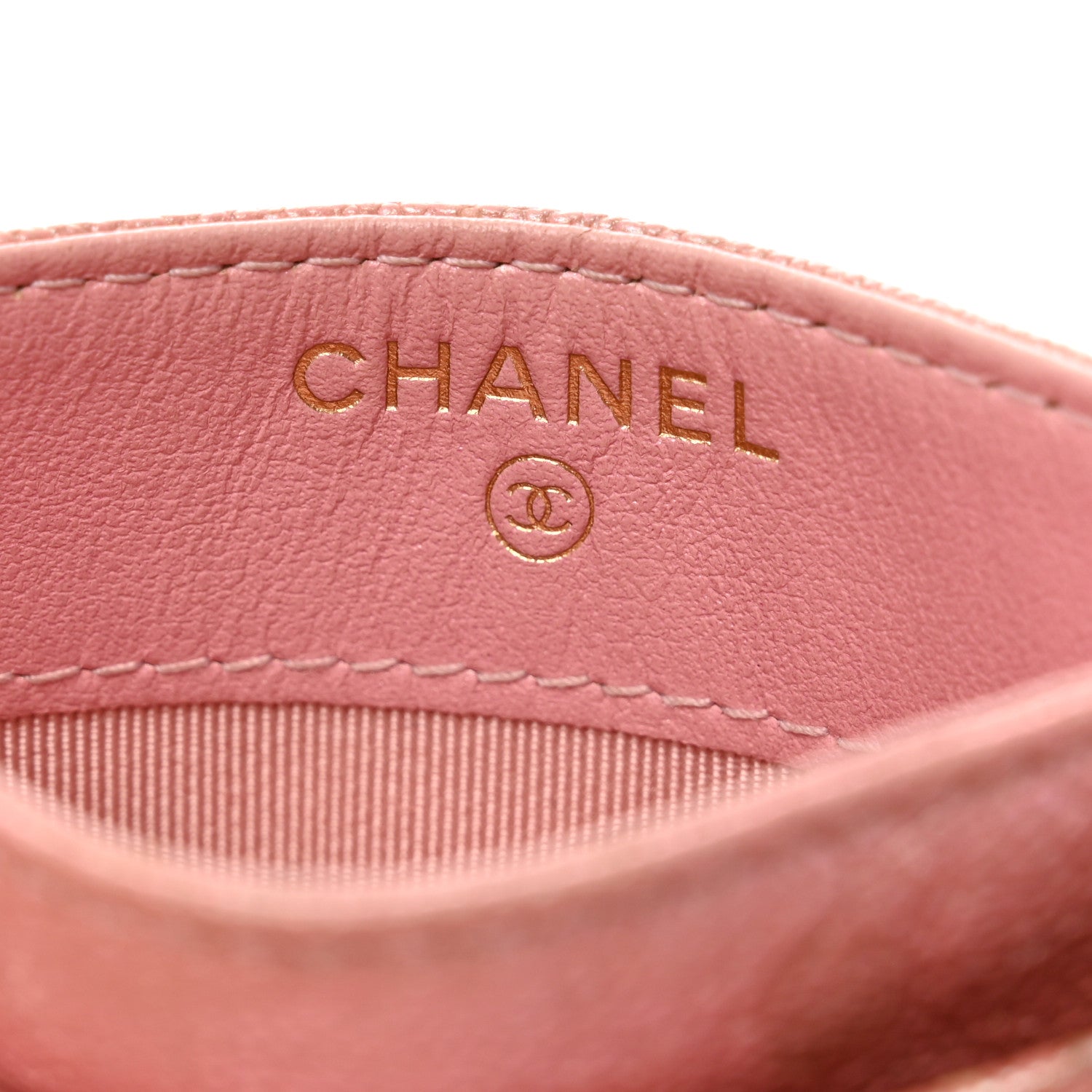 Chanel Iridescent Caviar Quilted Card Holder Pink 6 of 9