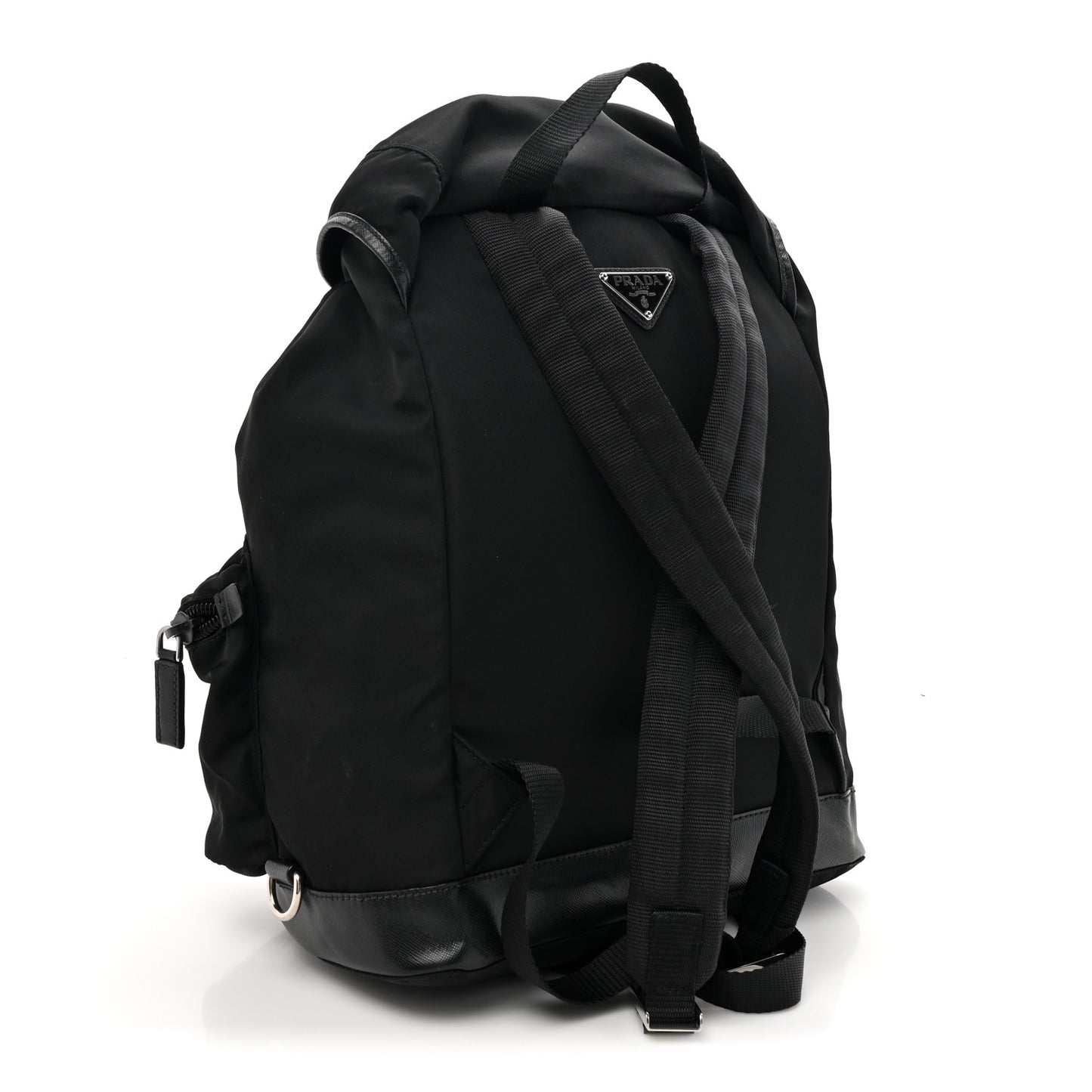 Tessuto Nylon Saffiano Vela Backpack Black