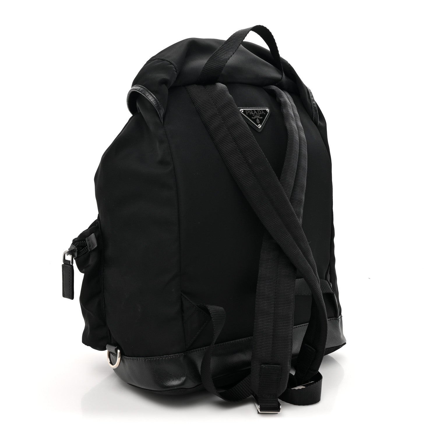 Prada Tessuto Nylon Saffiano Vela Backpack Black 3 of 12