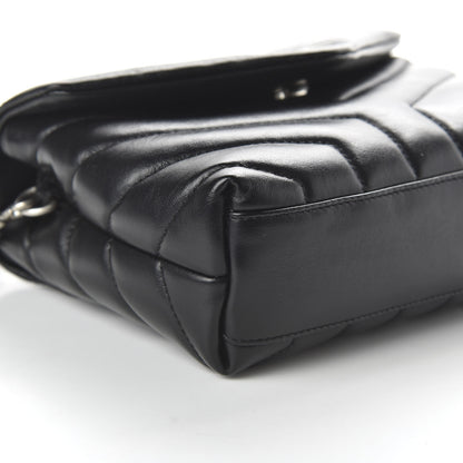 Saint Laurent Calfskin Y Quilted Monogram Toy Loulou Crossbody Bag Black 6 of 10