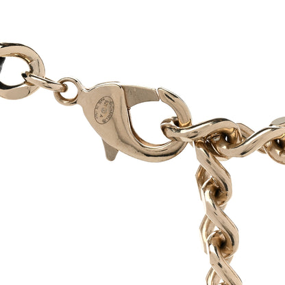 Chanel Resin Crystal Lambskin CC Cardholder Pendant Necklace Gold White 5 of 6