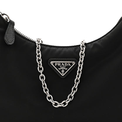 Prada Nylon Re-Edition 2005 Shoulder Bag Black 9 of 11