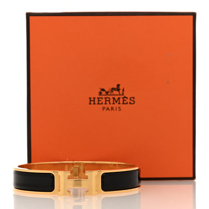 Hermes Enamel Narrow Clic Clac H Bracelet GM Black 5 of 5