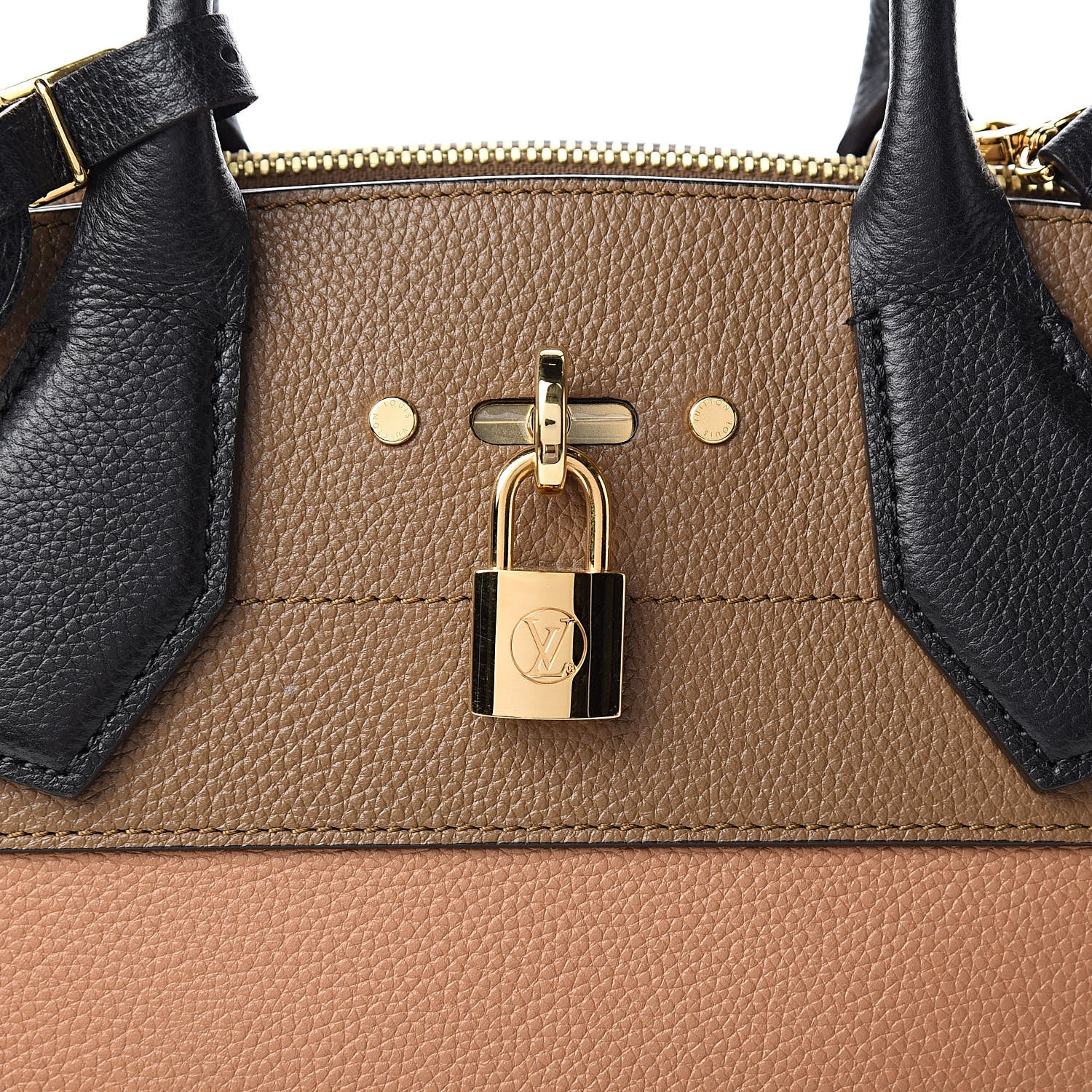 Louis Vuitton Taurillon City Steamer MM Sesame Kombu Black 9 of 9