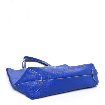 Hermes Taurillon Clemence Double Sens 36 Reversible Tote Graphite Bleu Electrique 6 of 16