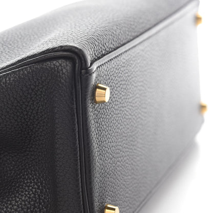 Hermes Taurillon Clemence Kelly Retourne 32 Black 7 of 36