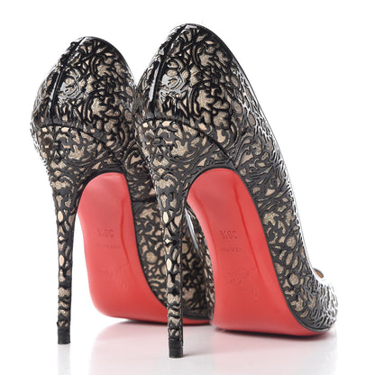 Christian Louboutin Patent Lace Glitter So Pretty 120 Pumps 39.5 Black 4 of 16