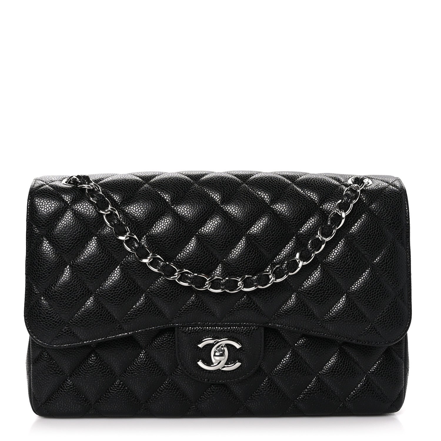 Chanel Caviar Quilted Jumbo Double Flap Black 1 of 11