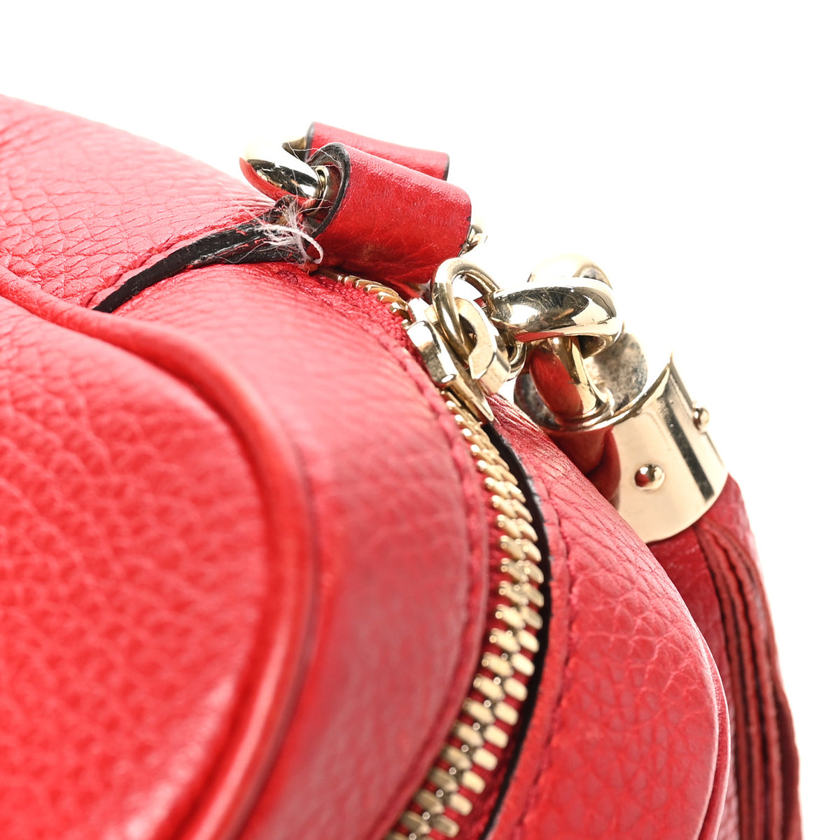 Gucci Pebbled Calfskin Small Soho Disco Bag Vibrant Red 11 of 11