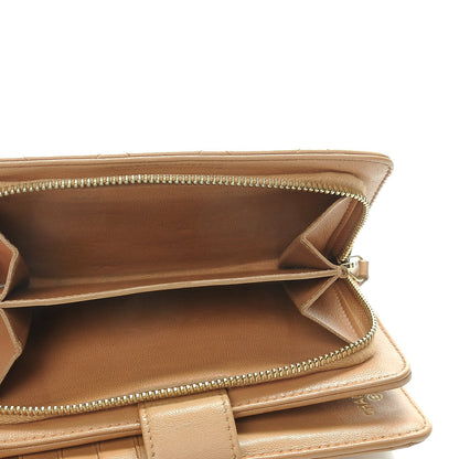 Chanel Lambskin Quilted Zipped Pocket Wallet Beige 6 of 11