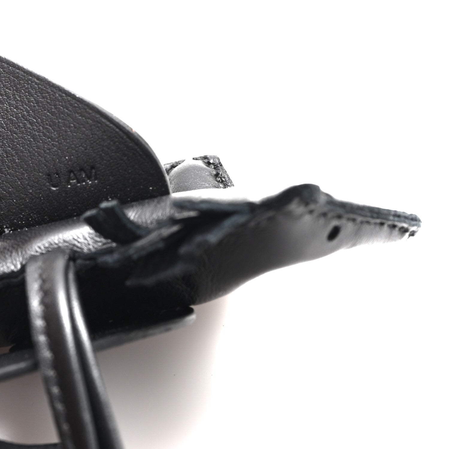 Hermes Milo Lambskin Lizard Touch Grigri Rodeo Pegase Horse Bag Charm PM So Black 4 of 5