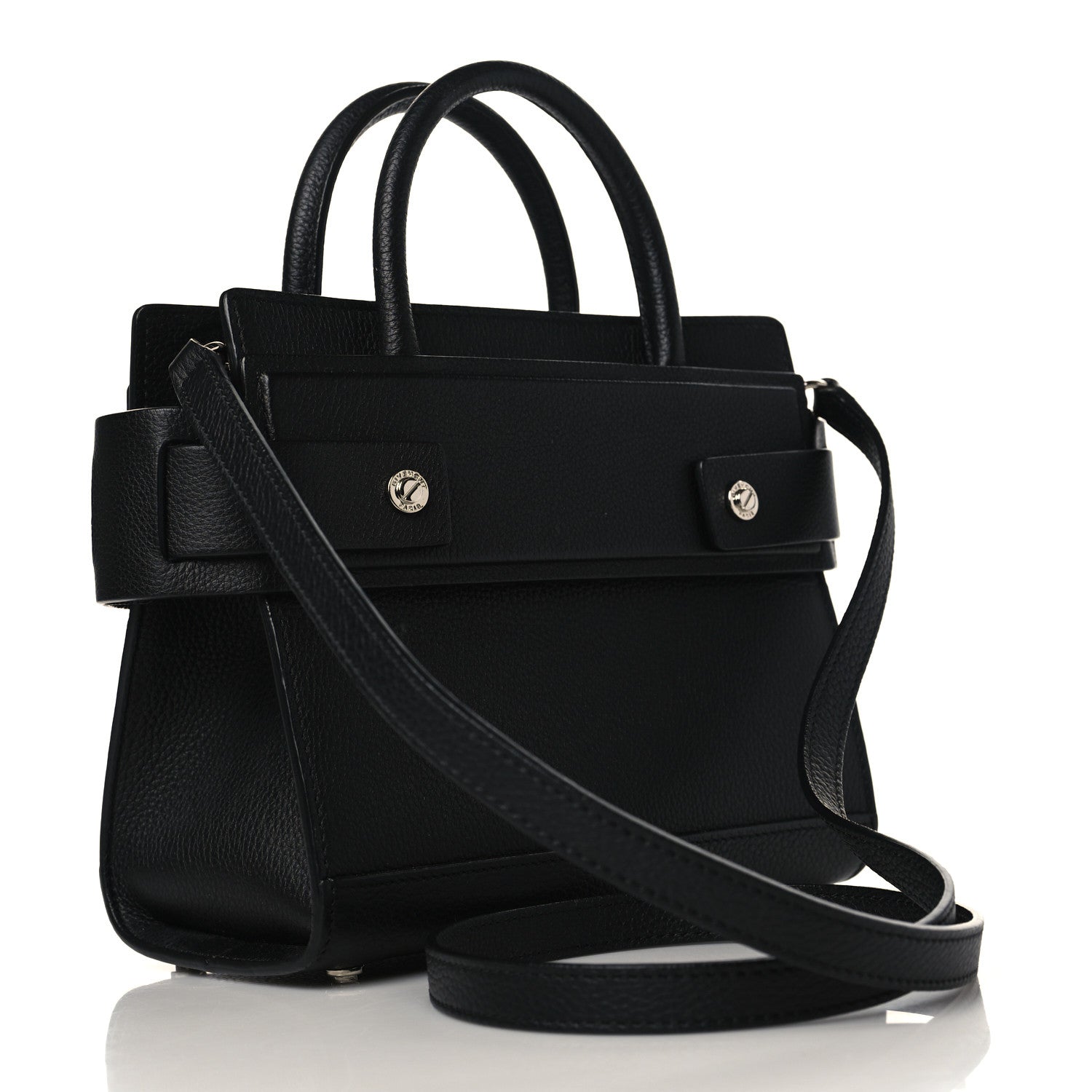 Givenchy Grained Calfskin Small Horizon Satchel Black 3 of 8