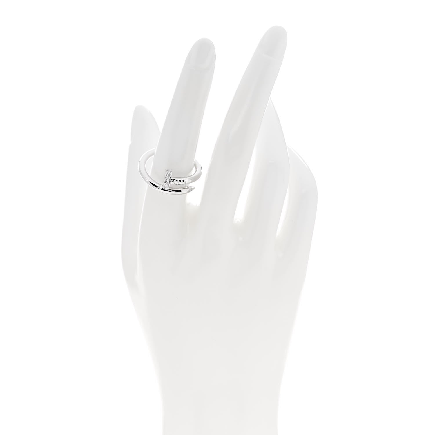 Cartier 18K White Gold Diamond Juste Un Clou Ring 58 8.25 2 of 6