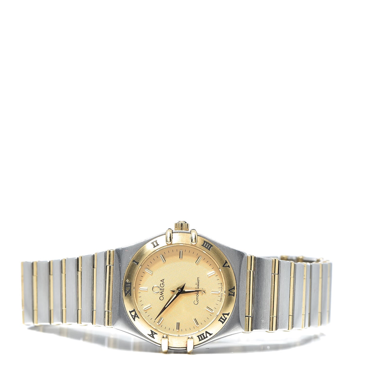 Omega Stainless Steel 18K Yellow Gold 25mm Constellation 95 Quartz Watch Champagne 1272.10.00 3 of 7