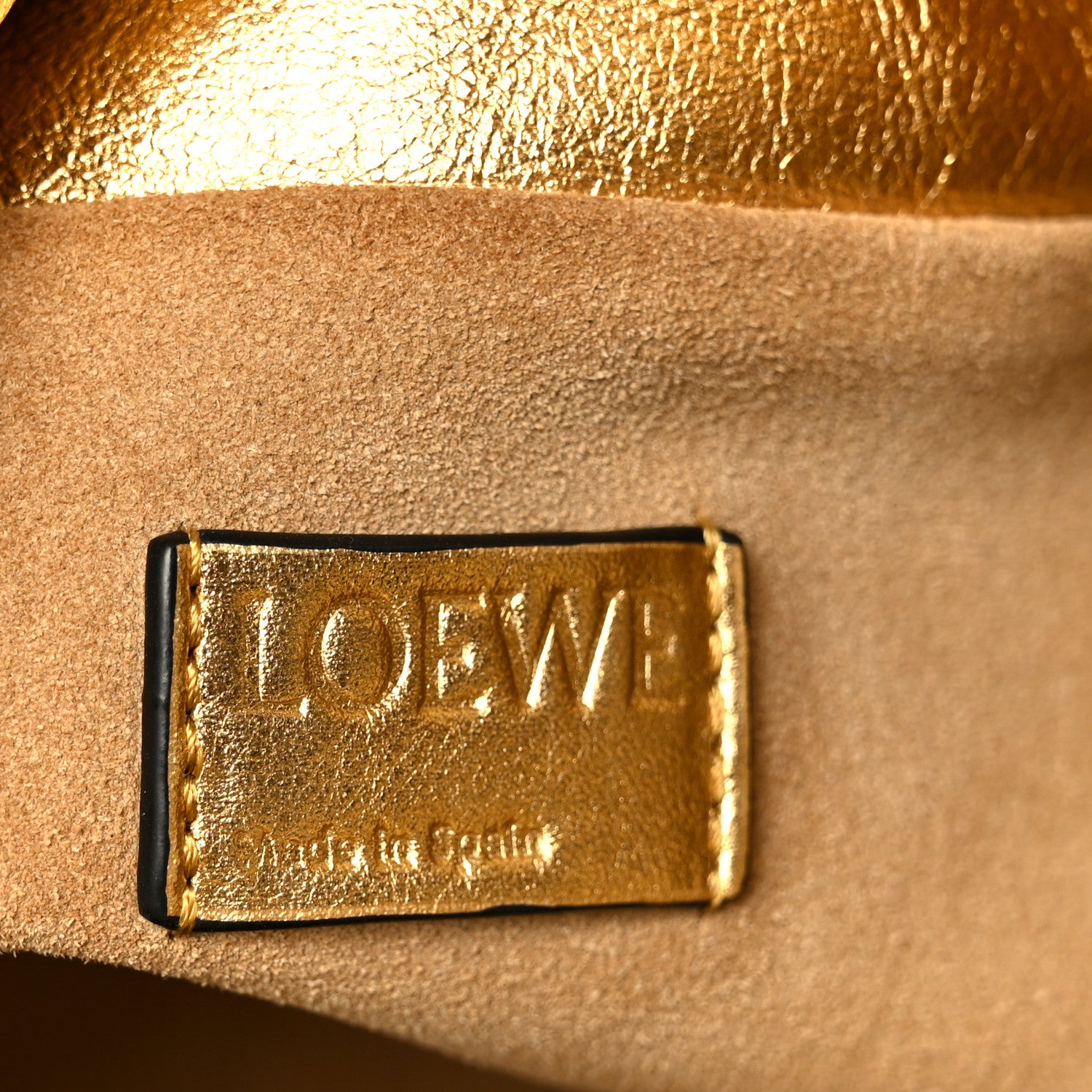 Loewe Metallic Lambskin Medium Flamenco Knot Gold 6 of 10