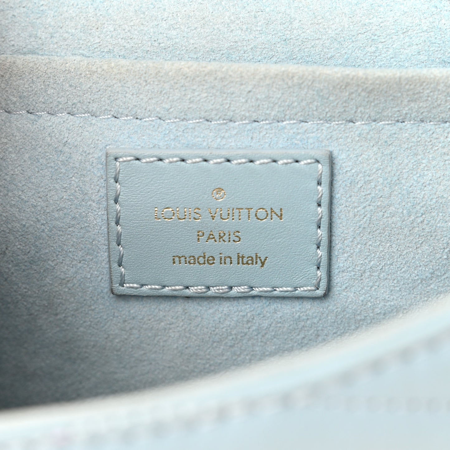Calfskin New Wave Chain PM Porcelain Blue