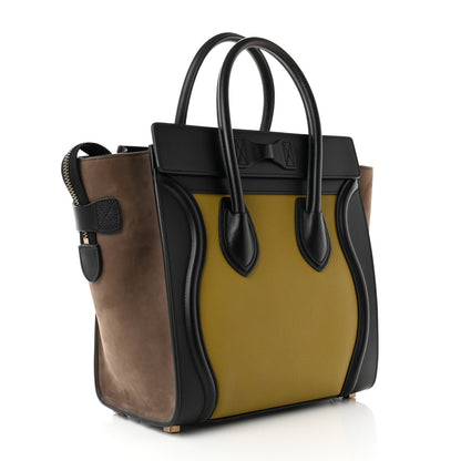 Celine Baby Grained Calfskin Nubuck Micro Tri-Color Luggage Olive 4 of 9