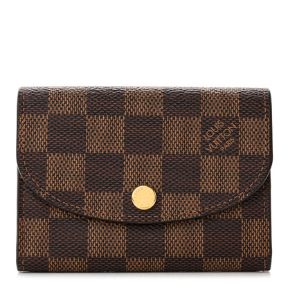 Louis Vuitton Damier Ebene Rosalie Coin Purse Rose Ballerine 1 of 8