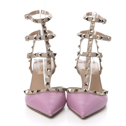 Valentino Garavani Nappa Rockstud Ankle Strap 65mm Pumps 39 Giacinto Poudre 2 of 12