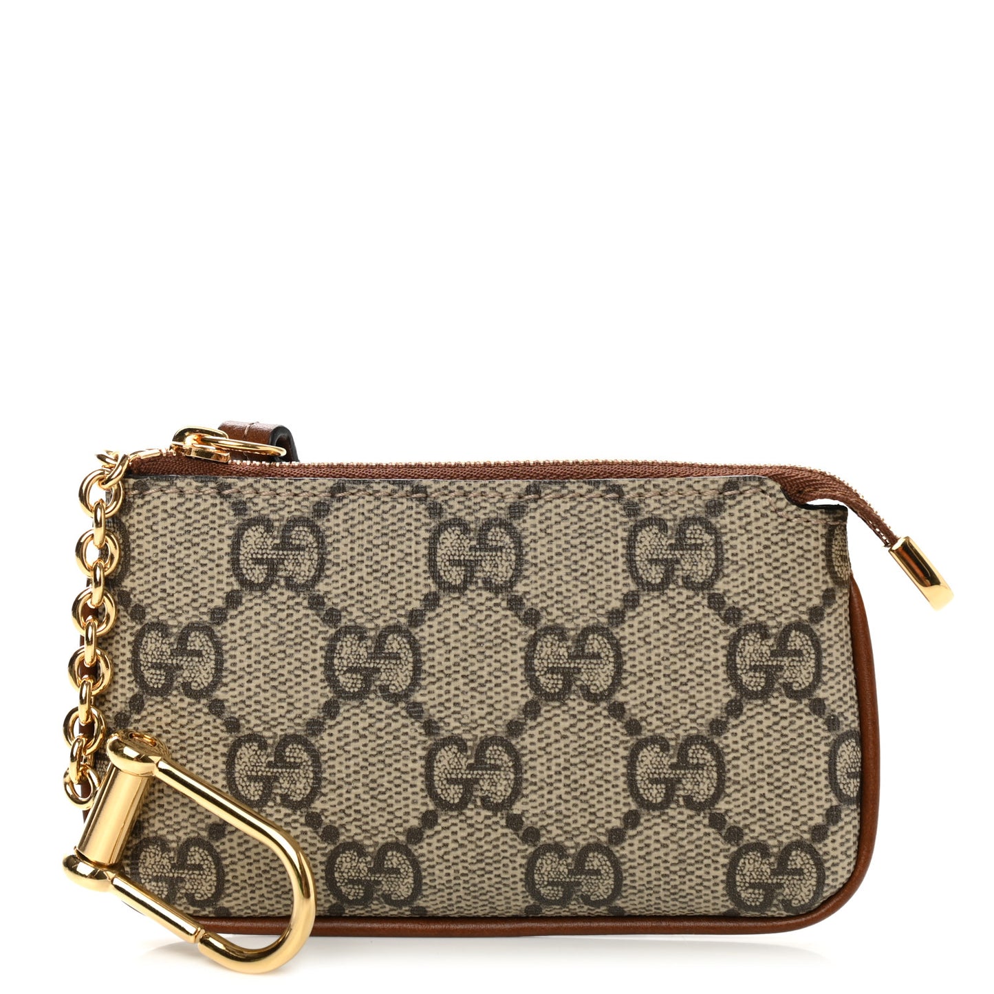 GG Supreme Monogram Key Case Beige Ebony Cuir