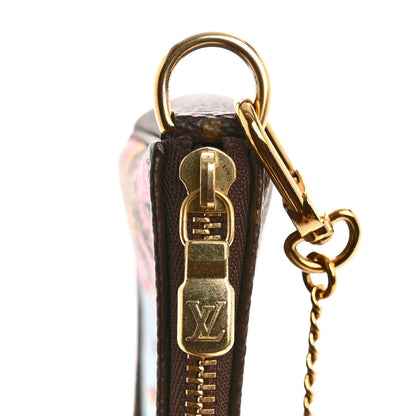 Louis Vuitton Monogram 2021 Christmas Animation Japanese Garden Mini Pochette Accessories Wisteria Pink 8 of 9