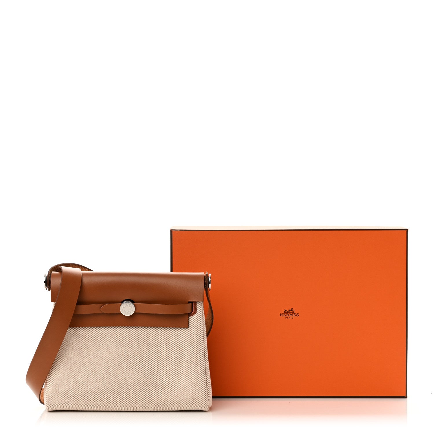 Hermes Military Toile Vache Hunter Herbag Zip Retourne 20 Ecru Beige Fauve 11 of 11