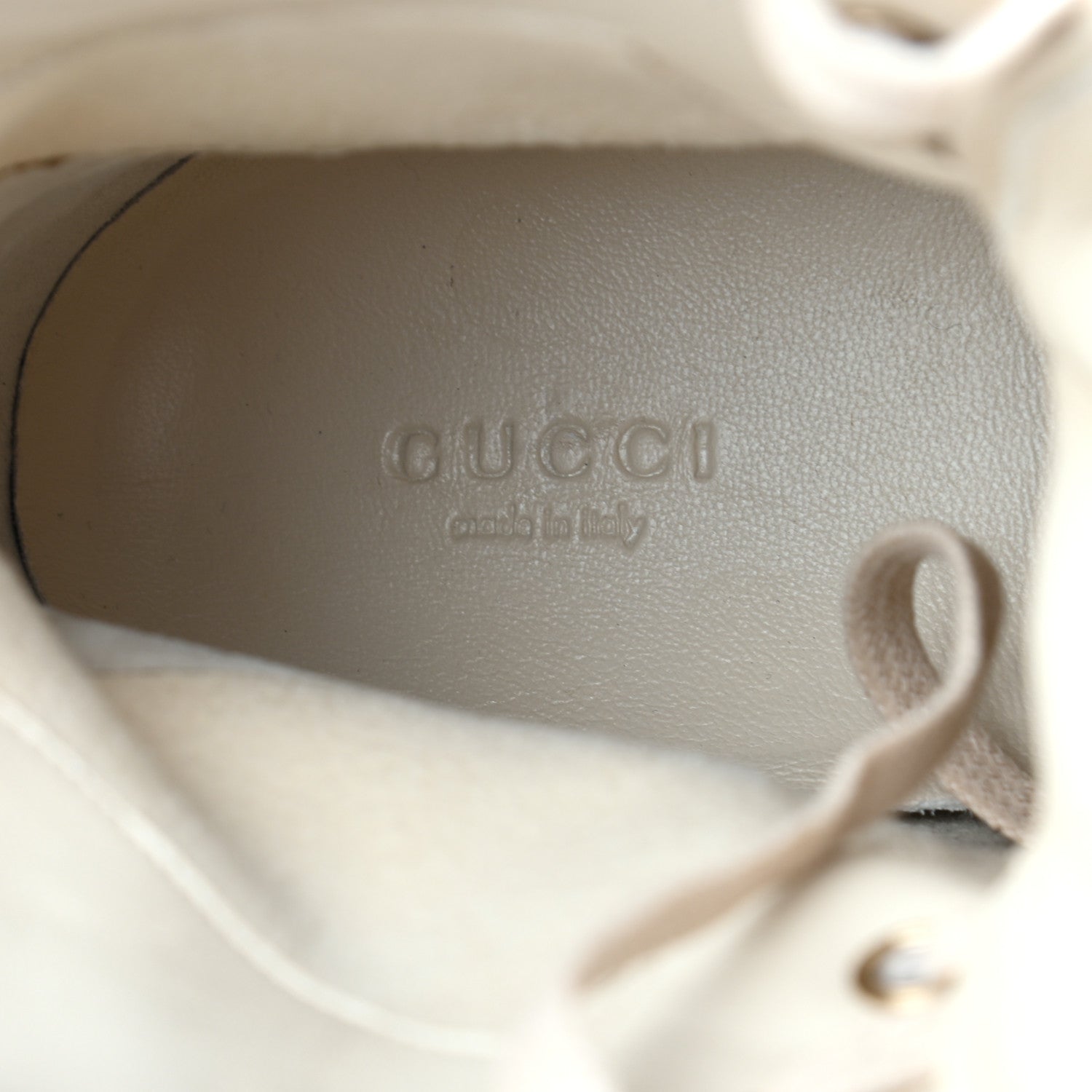 Gucci Calfskin Womens Web High Top Sneakers 38 White 8 of 9