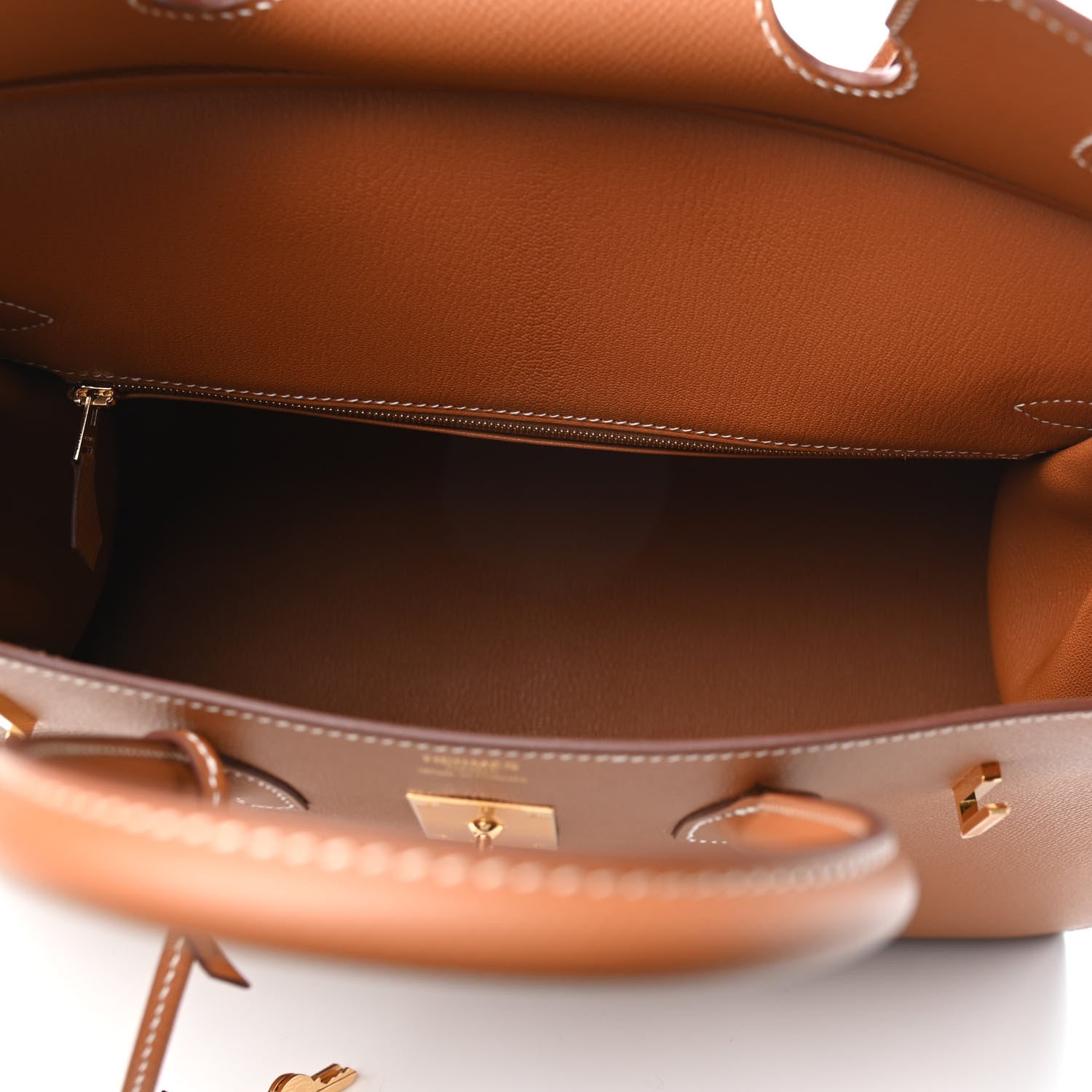 Hermes Madame Calfskin Birkin Sellier 35 Gold 5 of 11