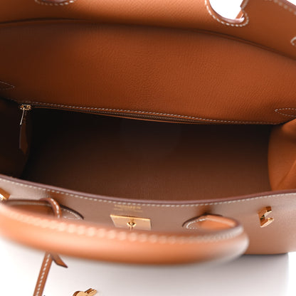 Hermes Madame Calfskin Birkin Sellier 35 Gold 5 of 11