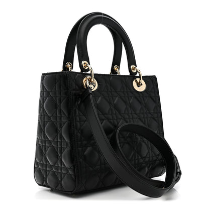 Christian Dior Lambskin Cannage Medium Lady Dior Black 5 of 21