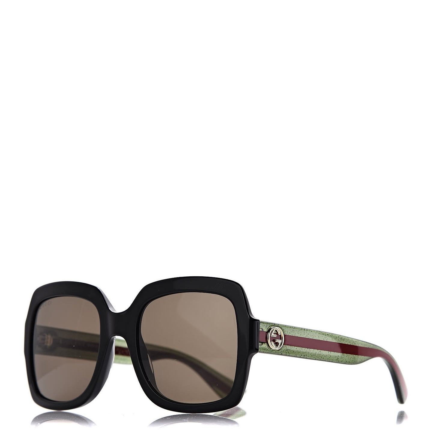 Oversize Square Web GG 0036S Sunglasses Black