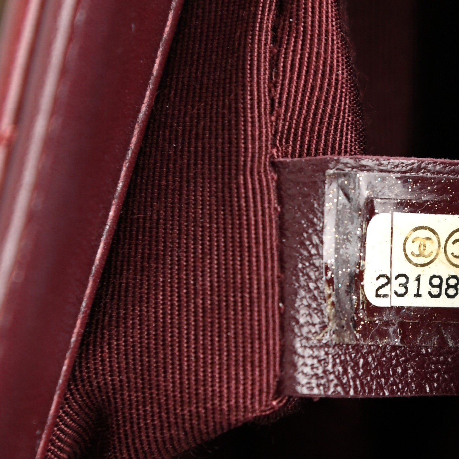 Chanel Calfskin Quilted Gold Bar Flap Burgundy 6 of 9