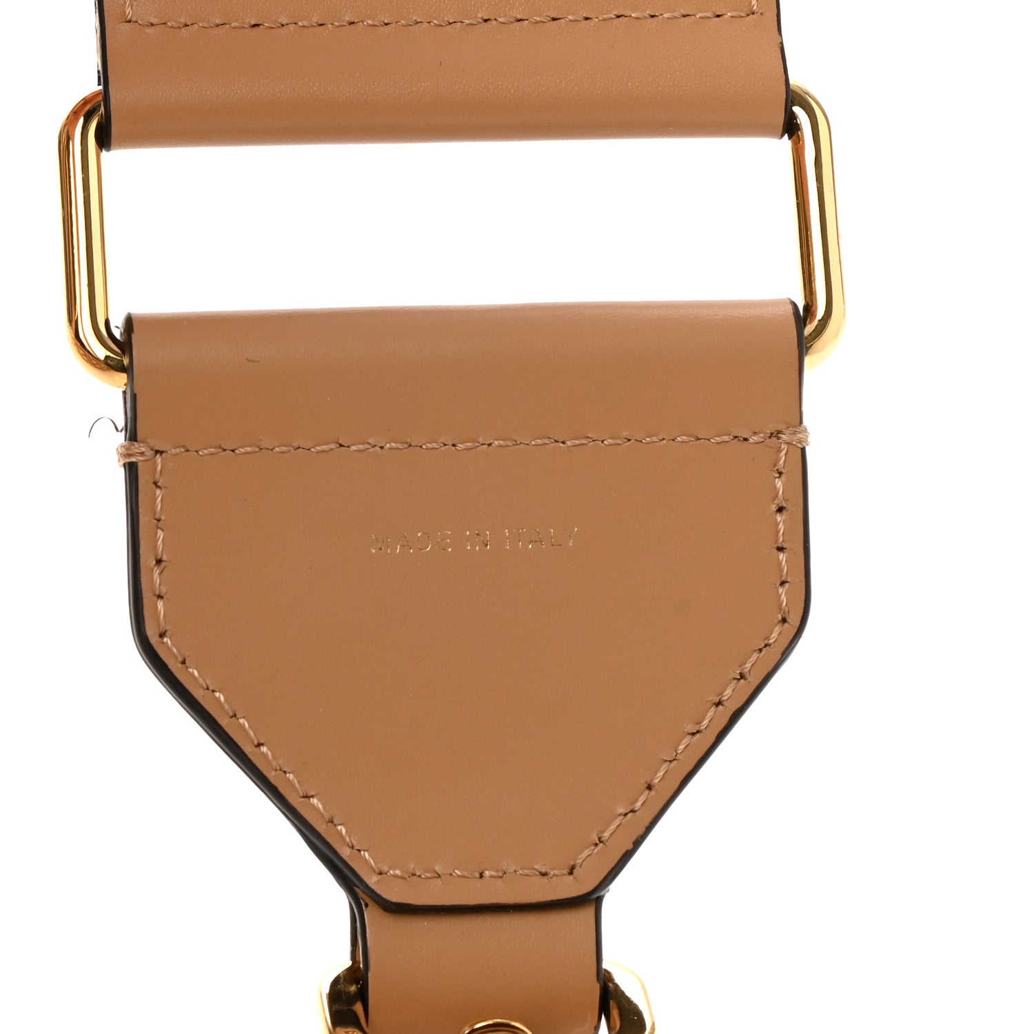 Fendi Ribbon Vitello King FF 1974 Adjustable Strap You Poudre Cuoio Miele Scuro 3 of 5