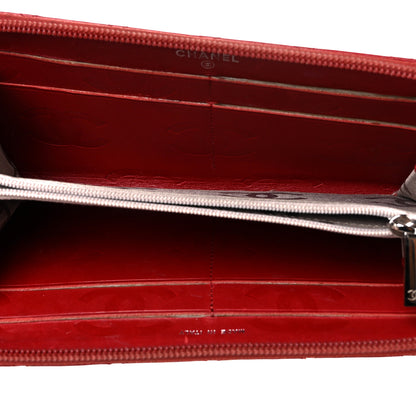 Chanel Calfskin Quilted Cambon Large Gusset Zip Around Wallet Red 5 of 9