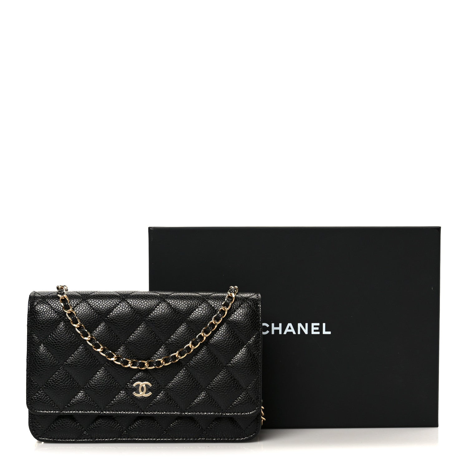 Chanel Caviar Quilted Wallet On Chain WOC Black 12 of 12